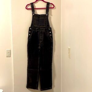 NWT WEWOREWHAT women’s size 2 straight tapered adjustable long overall jeans
